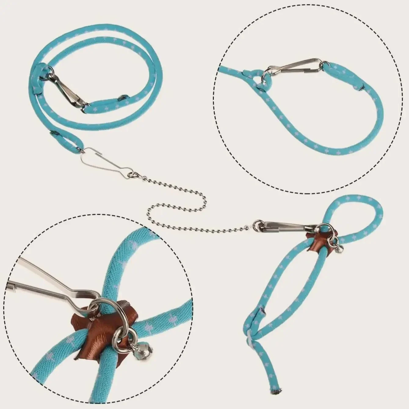 1pc-Small Pet Harness and Leash Set-Secure Comfortable Vest for Hamsters Mice & Squirrels