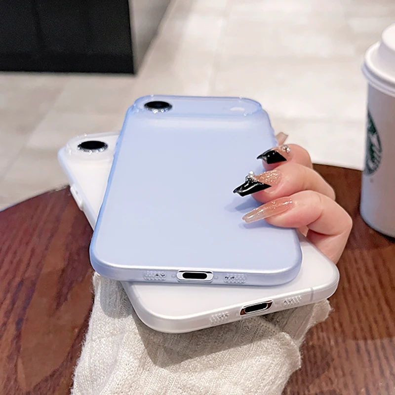 Matte Soft Silicone Ultra-Thin Translucent Case - Candy Color Slim Clear Shell