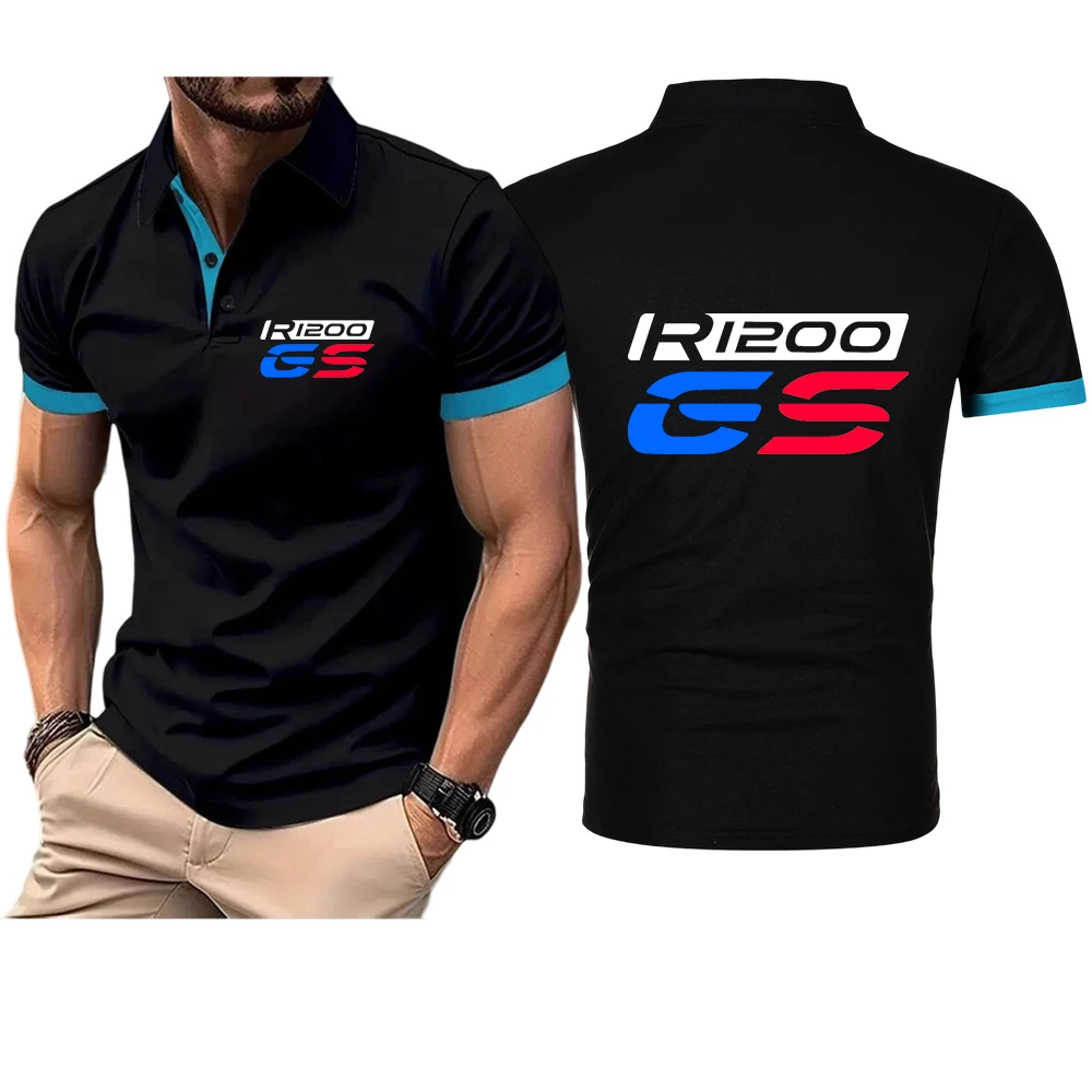 Cotton Linen Short Sleeve Polo Shirt for Men