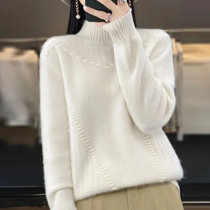 

Women Turtleneck Winter Sweater Women 2024 Long Sleeve Knitted Women Sweaters And Pullovers Female Jumper Tricot Tops