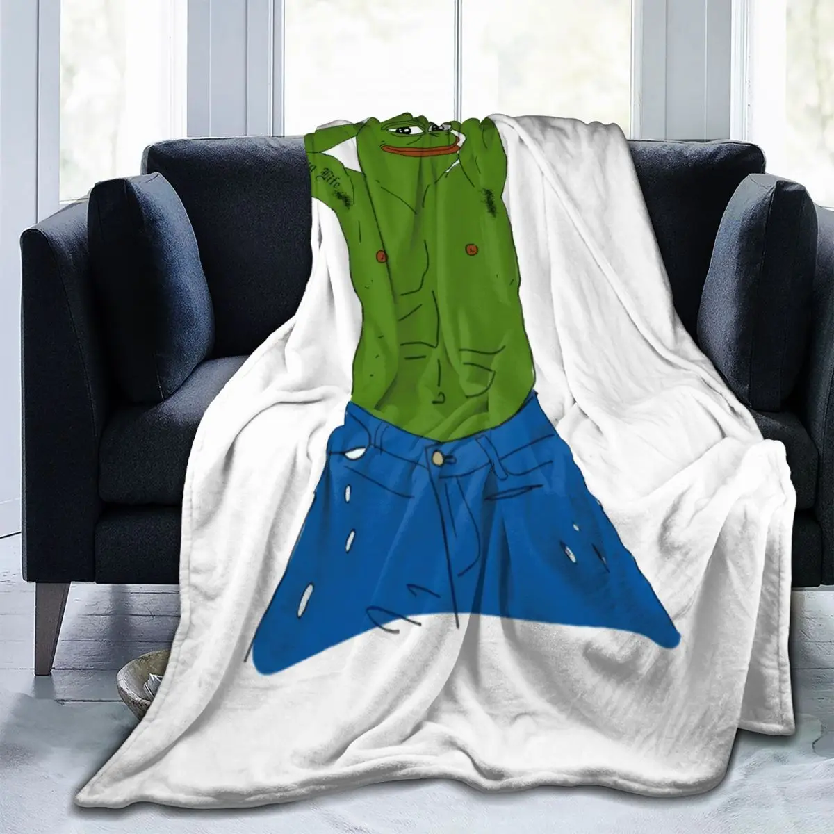 

Pepe The Frog Throw Blanket Blanket Personalized Warm Camping AntiPilling