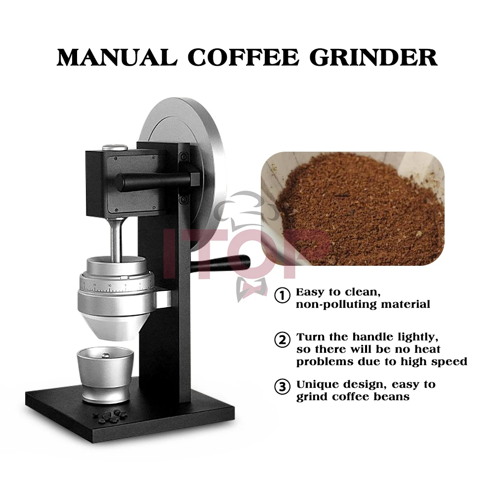ITOP Manual Coffee Grinder 83mm Conical Burrs Stainless Steel Burr