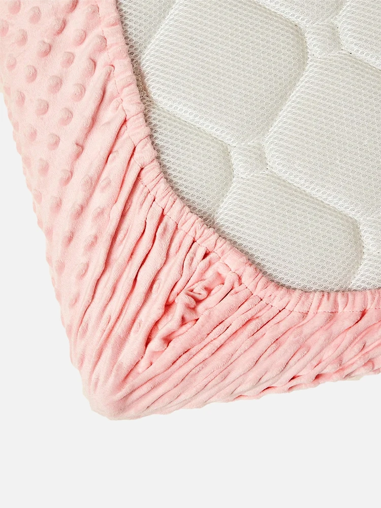 Luxury Newborn Dotted Flannel Fitted Crib Mattress Sheet