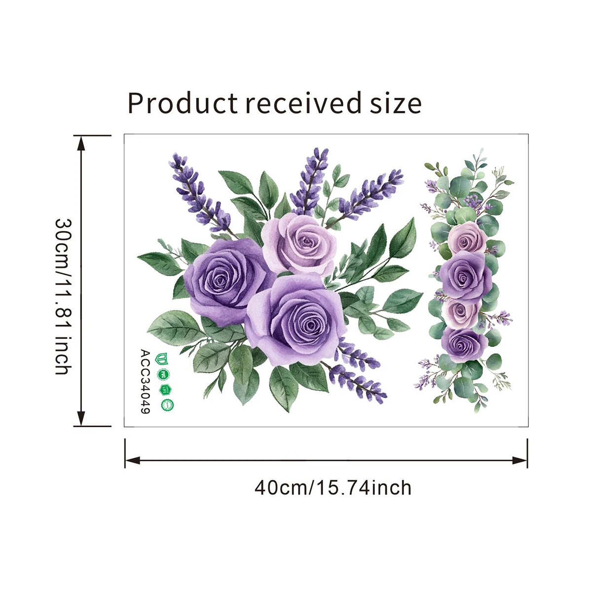 Toilet Stickers Vinyl Stickers Toilet Wall Stickers Toilet Seat Stickers 1PC Flower Toilet Cover Sticker Creative Purple Self-adhesive PVC Sticker Toilet Water Tank Decoration Bathroom Decoration