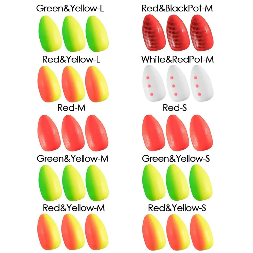 50pcs Foam Floats Ball Beads Beans Fishing Float set Bottom Rig Rigging Material Fishing Tackle Accessories Pick Size