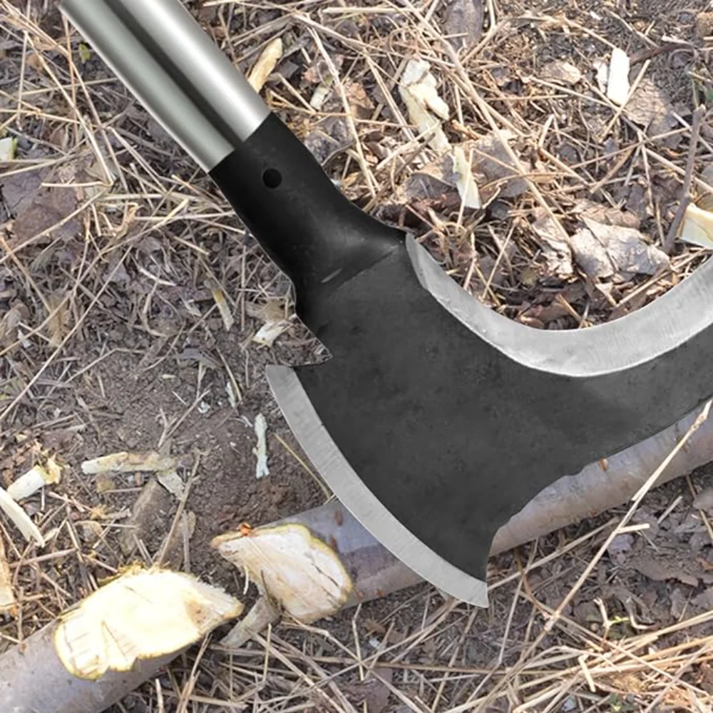 1PC High Manganese Steel Double Scythe Grass Sickle Multi Functional Outdoor Agricultural Tool weeding tool