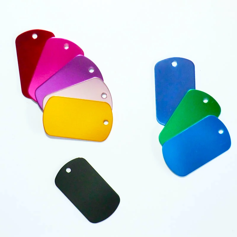 Dog ID Tags 100Pcs Customized Custom Engraved Dogs Pet Name Phone Aluminum Round Military Identity Plate Personalized