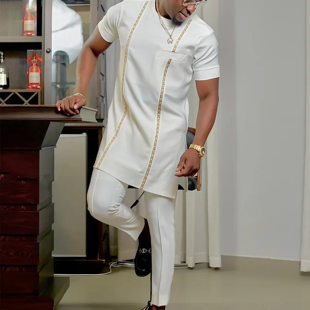 Mustapha Embroidered Dashiki Outfit - Image 6