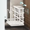 Kitchen Storage Shelf MultiFunction Kitchen Knife Stand Holder Sink Storage Rack Stainless Steel Soap Sponge Holder Towel Rack 3