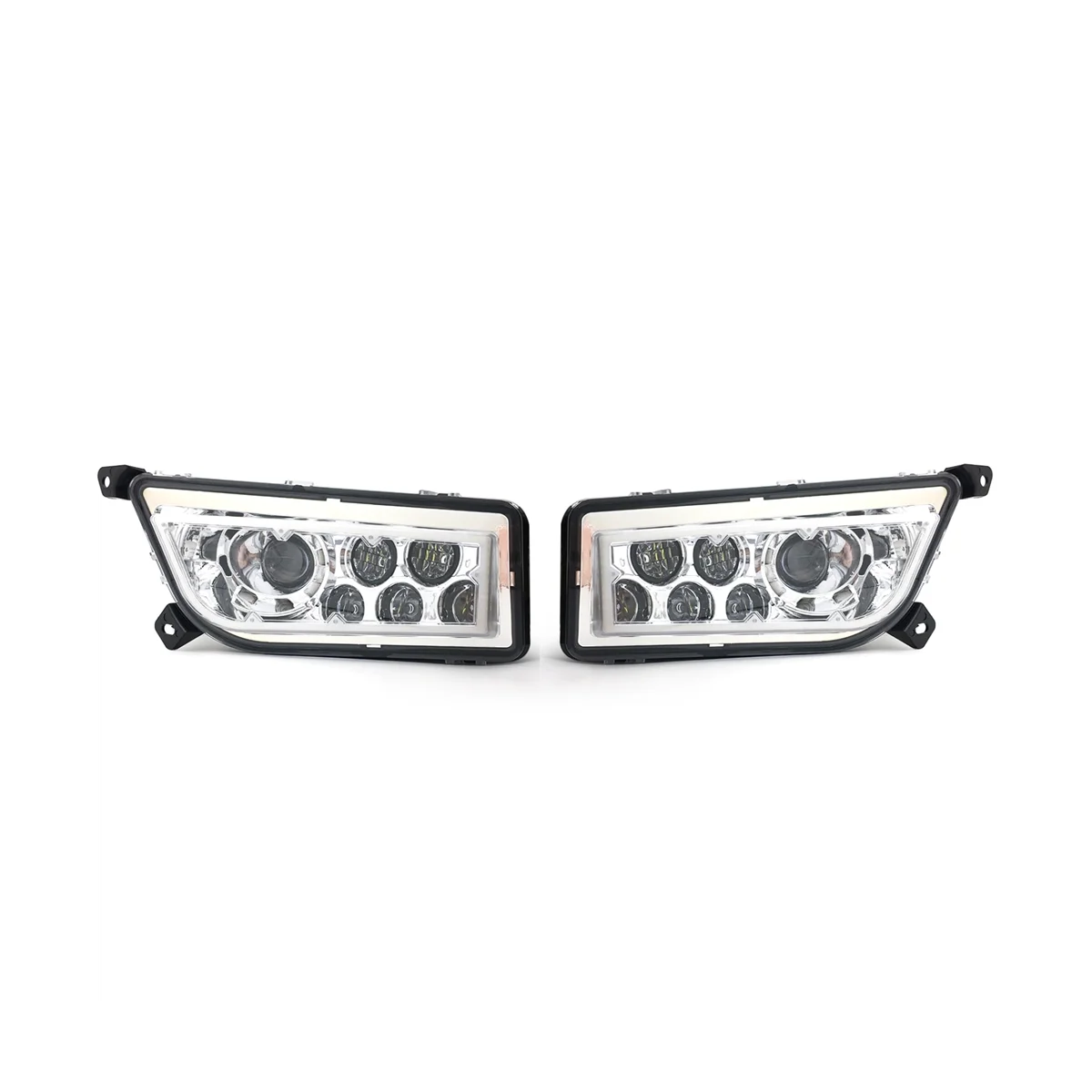 

Для ATV UTV POLARIS RZR светодиодный фары для Polaris Razor Push 1000 XP RGB цвет с управлением телефоном серебристый