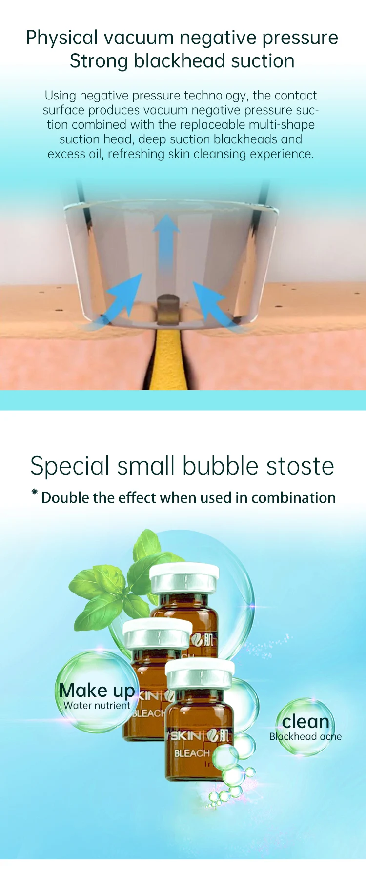 Best Sale Electric Vacuum Pimple Acne Skin Pore Facial Spa Clean Blackhead Remove Suction Extractor Beauty Machine for