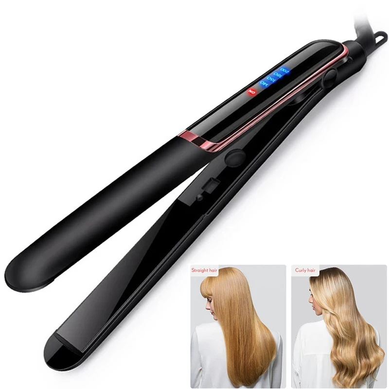 Professional Electric Splint Plat 2 In 1 Hair Straightener Curler Professional Hair Salon Flat Iron Anti Scald Hair Straightener 6