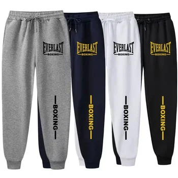 2025 Autunno Inverno EVERLAST Pantaloni da corsa stampati Uomo Donna Sport all'aria aperta Pantaloni da fitness Pantaloni sportivi casual in pile da jogging 1