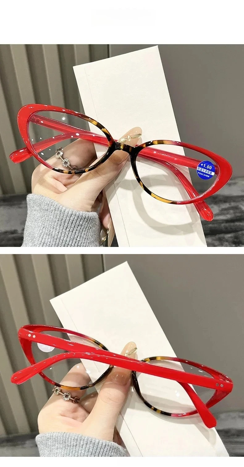 2026 Neue Vintage Cat-Eye Anti-Blaulicht-Brille Modische Ultraleichte und Bequeme Rahmen Damen INS-Stil – Detail 8