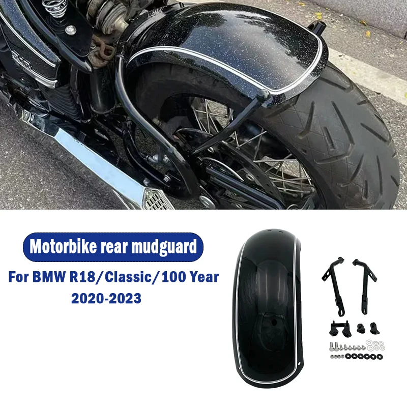 

Motorcycle Rear Fender Mud Splash Guard Fits For BMW R18 R 18 Classic RockBob Style Mudguard Blackstorm Metallic / White Stripe