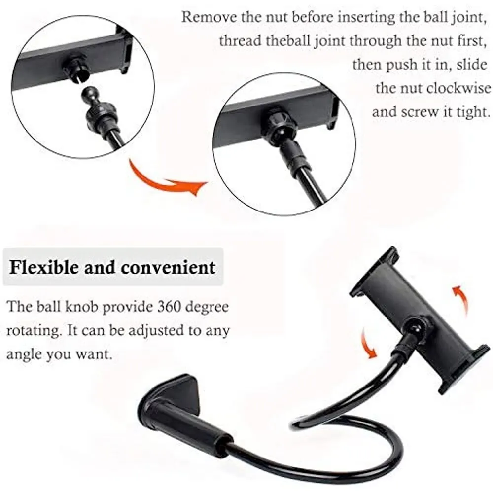 Suporte Parede Tablet OHLPRO - Braço 10cm, Giratório 360°, Adesivo 3M Forte