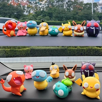 Pokemon Fool Stupid Pikachu Bulbasaur Charmander Squirtle Cute Figure Collection Model Toys 1