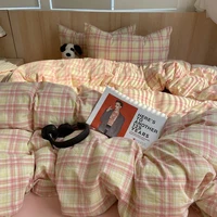 100% cotton Soft Bedding Set Stripe Printing Duvet Cover with Pillow Case Bedclothes Bedspread Pillowcases Comforter Sets 2