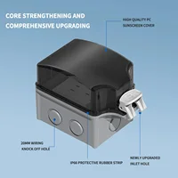 ​​IP66 Waterproof ABS Power Distribution Box | Outdoor 86 Type Surface-Mounted Switch Panel with Rain Cover​ 3