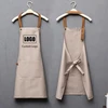 Customized Embroidery Print Logo Signature Waterproof Kitchen Home Chef Baking Clothes With Pockets Adult Bib Waist Bag Aprons 1