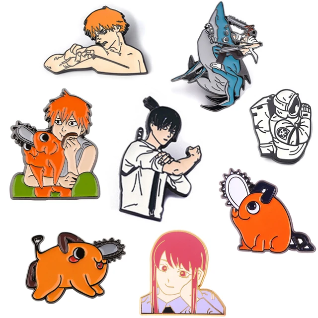 Em promoção! Motosserra Homem Anime Japonês Esmalte Pin Mulheres Broche De  Lapela Pinos Para Mochila Legal Mangá Emblemas Decorativos Acessórios De  Jóias