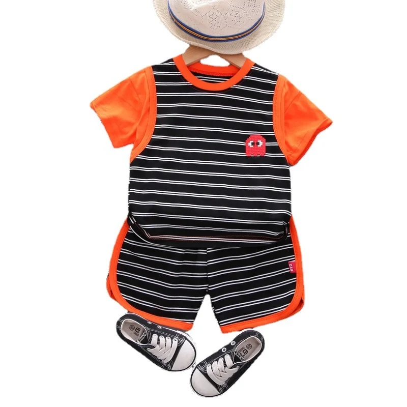 

New Summer Baby Clothes Suit Children Boys Girls Casual Striped T-Shirt Shorts 2Pcs/Sets Toddler Fashion Costume Kids Sportswear