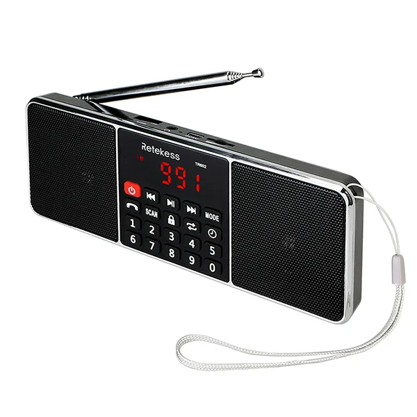 Digitale tragbare radio am fm bluetooth lautsprecher stereo mp3 player tf sd karte usb laufwerk hands free anruf led – Detail 33