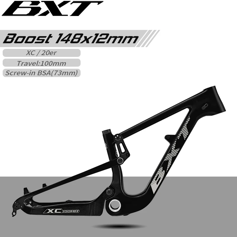 スーパーセール 半額タイムセール BXT-カーボンマウンテンバイクサスペンションフレーム,ディスク パーツ