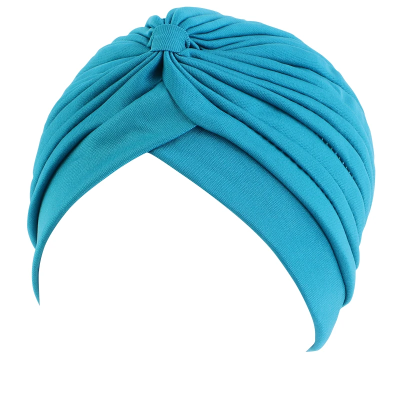 New annodato volant Turbante signore morbido foulard Casual Streetwear femminile musulmano Hijab cappelli indiani cancro chemio Cap Turbante