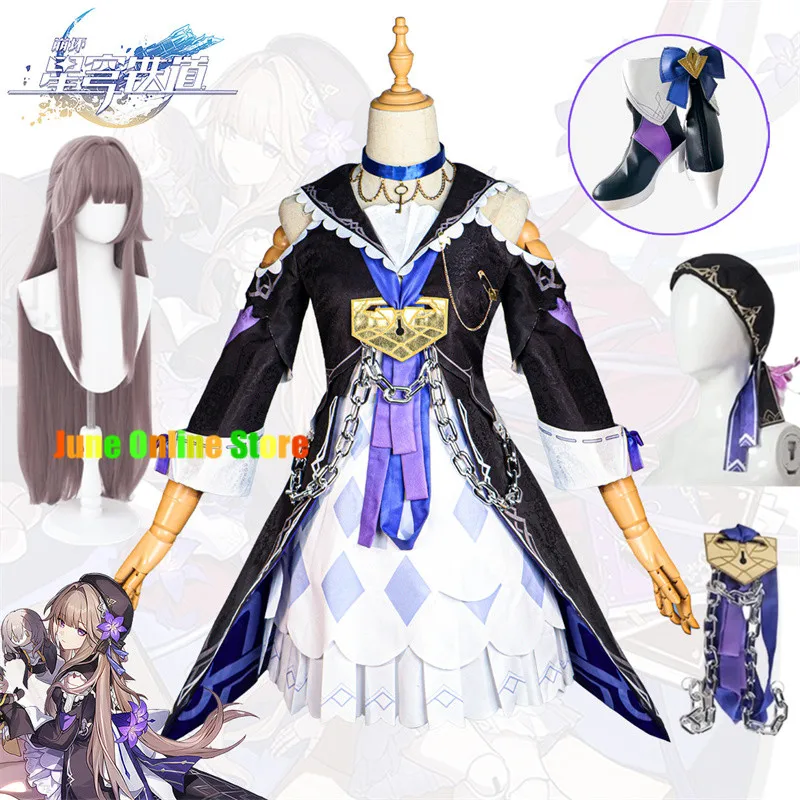 Gioco Honkai: Star Rail Cosplay Herta Costume Cosplay Comic Black Punk Lolita Dress Costume Cosplay Halloween Party Outfit Donna