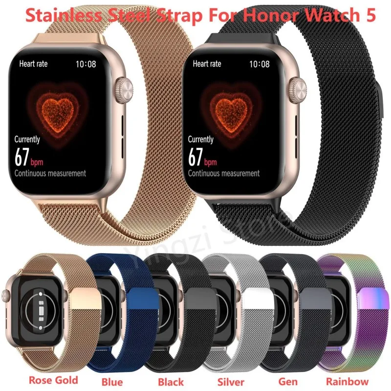 Premium Stainless Steel Milanese Loop Magnetic Bracelet - Elegant Replacement Strap