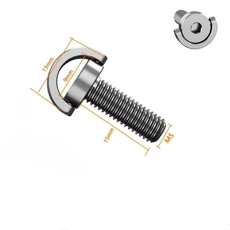 M5 19mm or 15mm Threaded Stainless Steel Foldable D Ring Screw Adapter For DJI for Gopro Insta360 Tripod Monopod Baseplate camera accessories