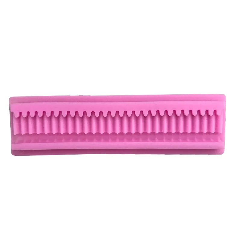 Kuchen Grenze Fondant Form plissierte Spitze Wellen Schimmel Rock Rüschen Scrunch Sugar craft Baby party Küche Zubehör Gebäck Werkzeuge – Detail 13
