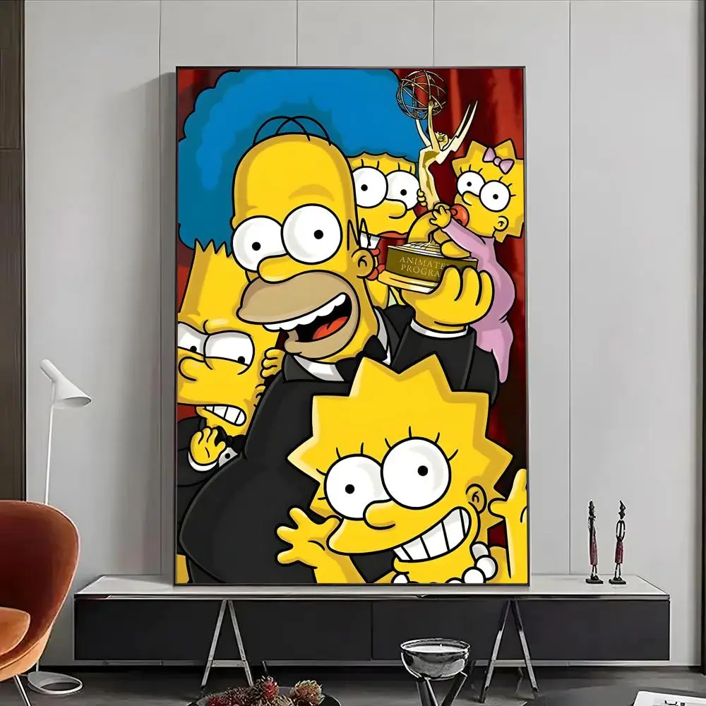 Simpson Themed Self-Adhesive Waterproof Wall Art Sticker - Vibrant Decor