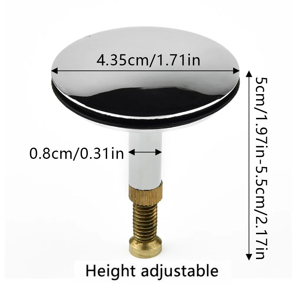 43mm Copper Bathtub Drain Stopper Bathroom Bath Tub Sink Waste Pop-Up Plug Replacement Kitchen Sink Accessories silicone drain stopper drain stopper basin drain stopper hair catcher stopper drain pipe plug bathroom sink plug washbasin drain plug
