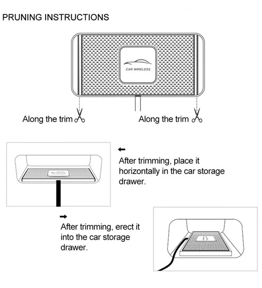 Silicone Pad Stand Wireless Charger Car For iPhone15 14 13 12 Xiaomi Samsung Huawei Mobile Phone Fast Car Wireless Charging