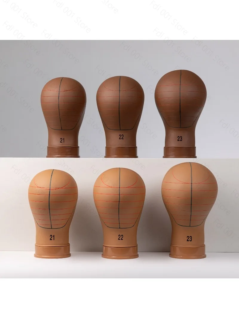 21 22 23인치 PVC 마네킹 헤드 코르크 캔버스 마네킹 가발 제작 및 전시용