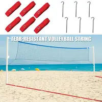 6Pcs Beach Volleyball Lines Outdoor Volleyball Boundary Lines Volleyball Court Webbing with Ground Nails 1