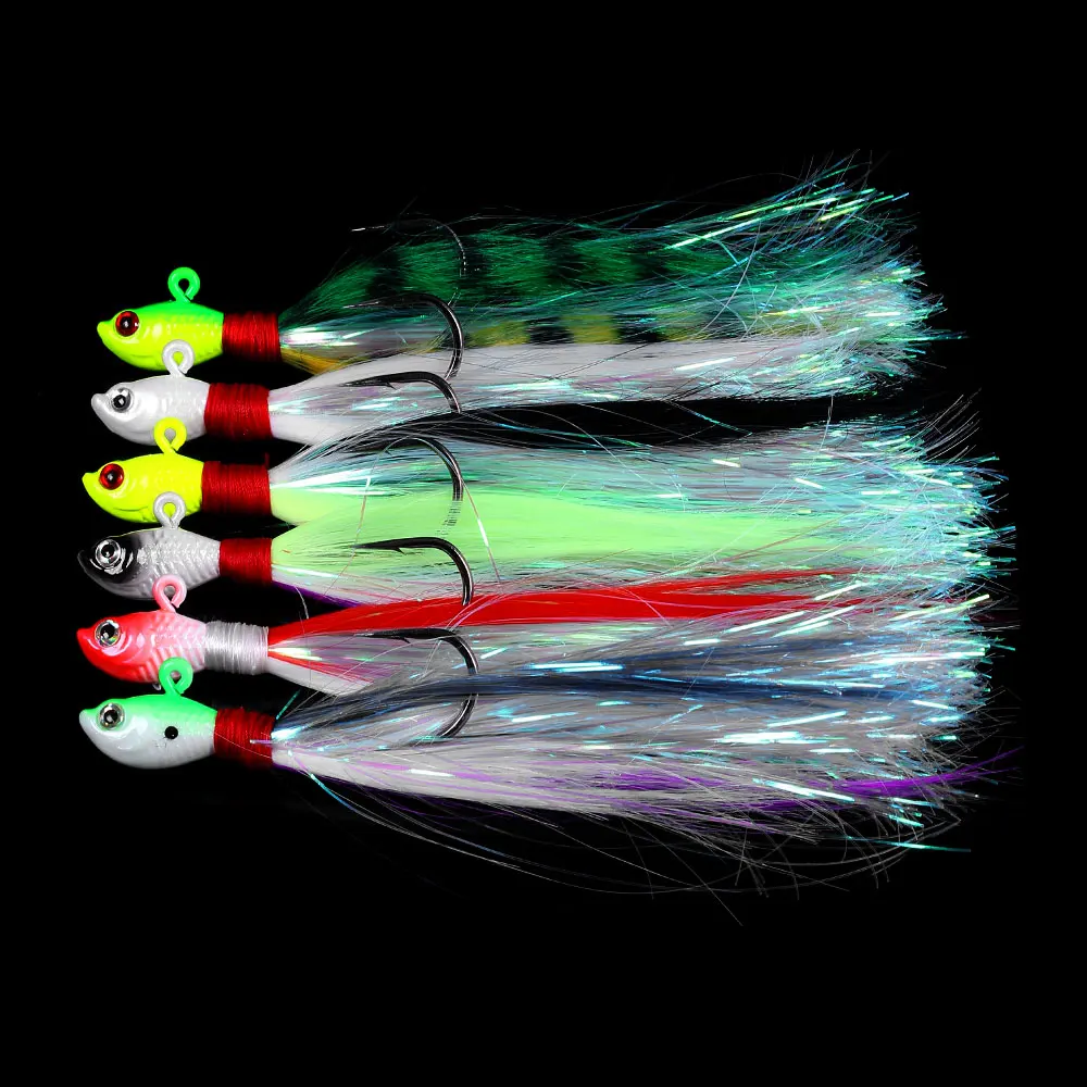 Gancio con testa jig da pesca, amo da pesca, occhi grandi 3D