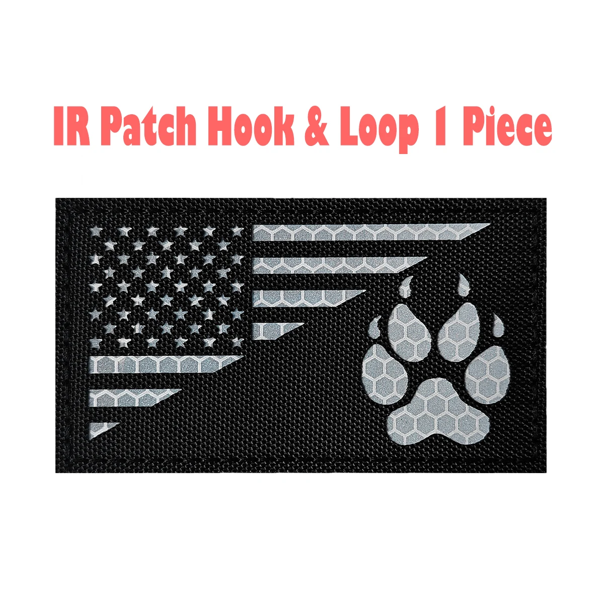 

Infrared Reflective IR Patch US and Claw, Tactical Patch, Army Hook and Loop Service, Dog PatchFor Vest Cap
