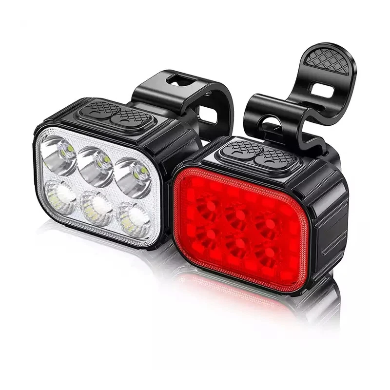 USB Rechargeable Bike Light Set for Mountain Road Cycling