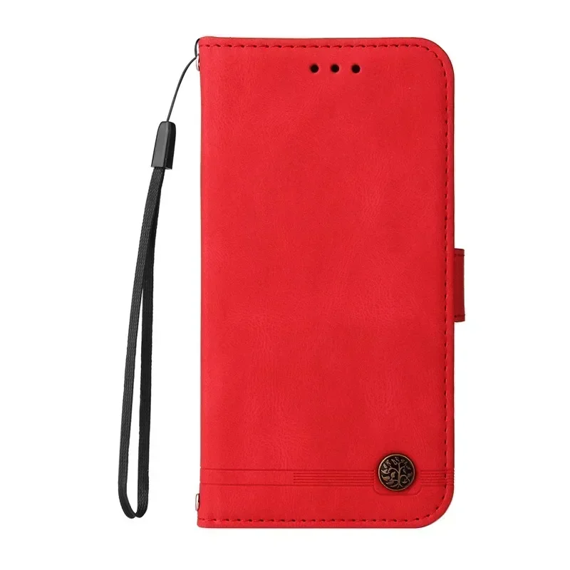 Premium Lanyard Wallet Phone Case with Magnetic Flip Stand - Leather Cover