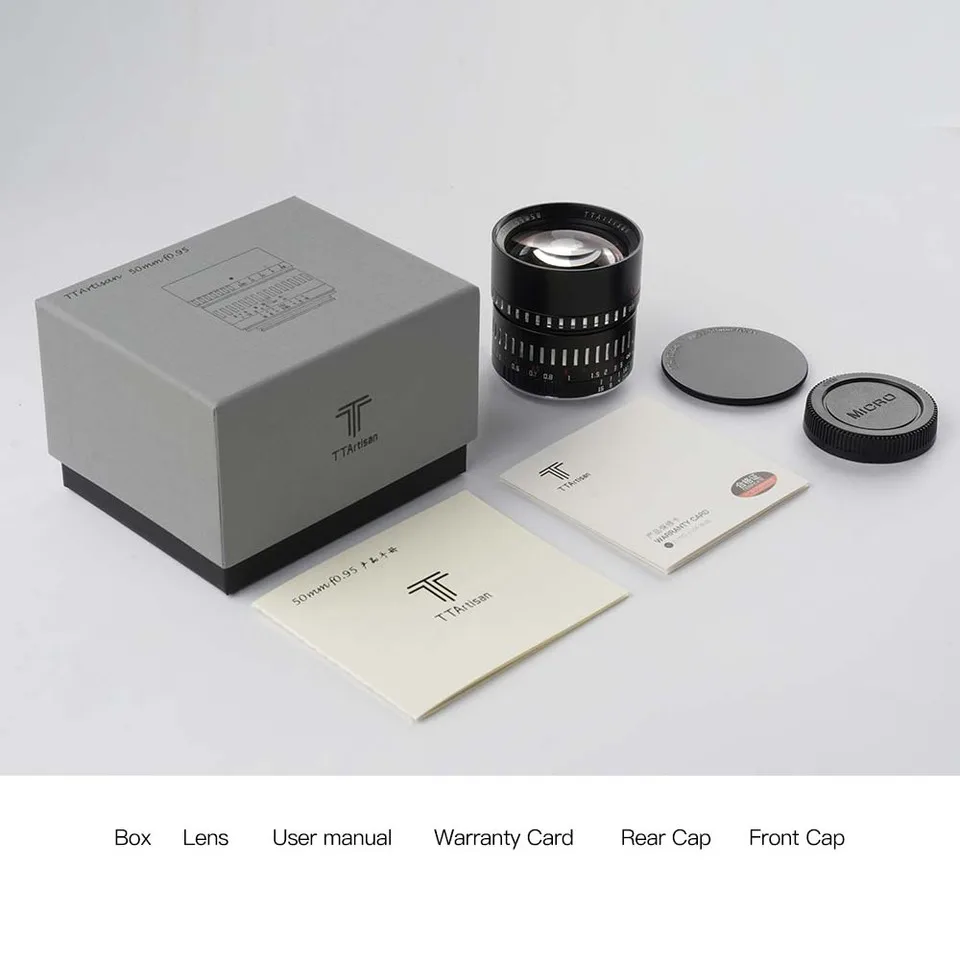 TTArtisan APS-C 50mm F0.95 대구경 인물 사진 렌즈 ( E/후지 X/M43/니콘 Z/RF/L 마운트 A7RM3 X-50 Z30 Z50 A911 X-E5 호환)