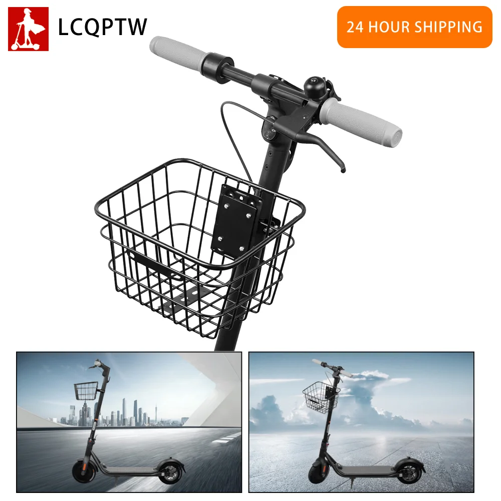 

Electric Scooter Stainless Carryings Storage Head Handle Basket for Xiaomi M365 Pro for Ninebot Max G30 F20 F30 Hanging Baskets
