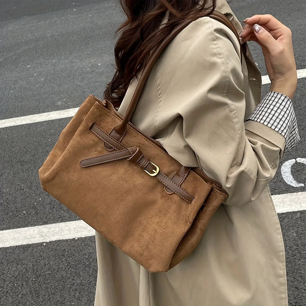Luxury Retro Large Capacity Shoulder Tote Bag for Women