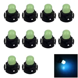Pack of 10 Ice Blue T4.2 LED Dashboard Twist Socket Lights (Crystal Blue)