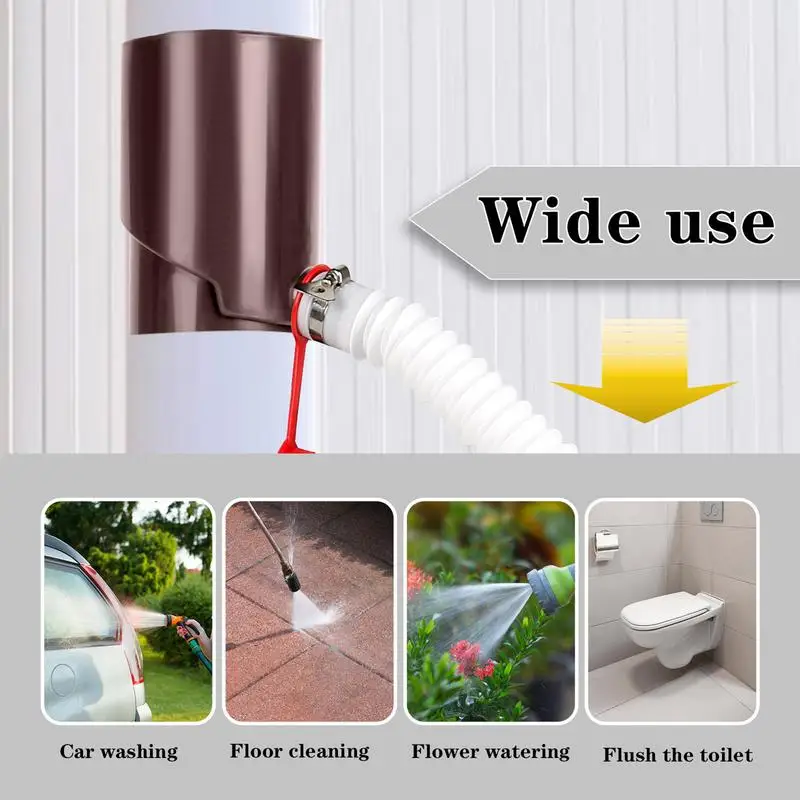 Rain Water Collecting Kit Rainwater Collection Kit UV Resistant Rain Barrel Diverter Kit