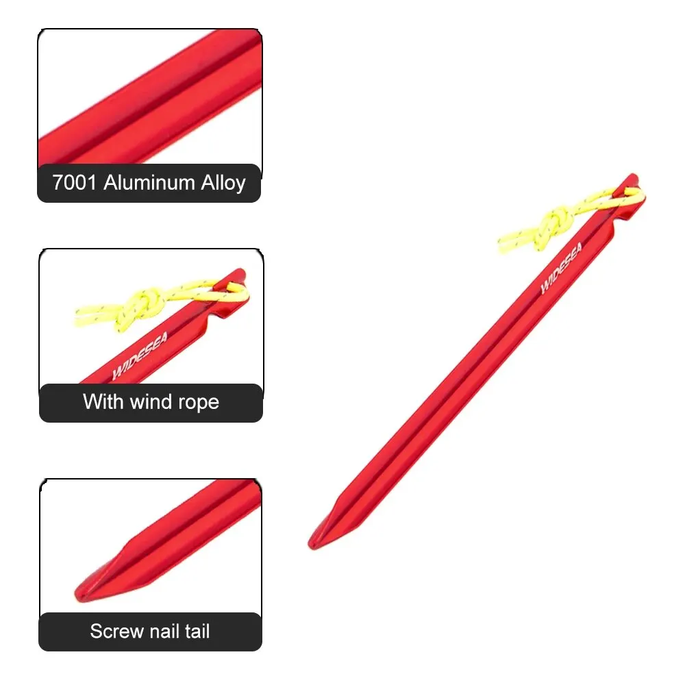 Widesea Camping Tent Pegs Set for Hard Snow and Outdoor Shelters