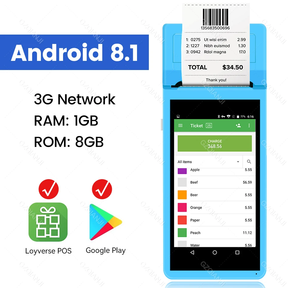 canon ivy mini photo printer Android Handheld POS PDA Wifi 3G Terminal Wireless Receipt Printer 58mm Support Wifi NFC Scanner 1D PDA All in one bluetooth pocket printer Printers