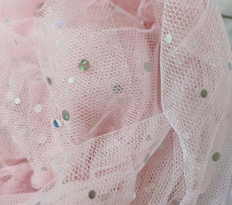 Tanio Błyszcząca kropka tkanina tiulowa z siatką suknia sklep